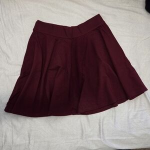 Hollister Burgundy Skater Skirt